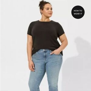 NWT Torrid Sand Wash Modal Crew Neck Tee 0X